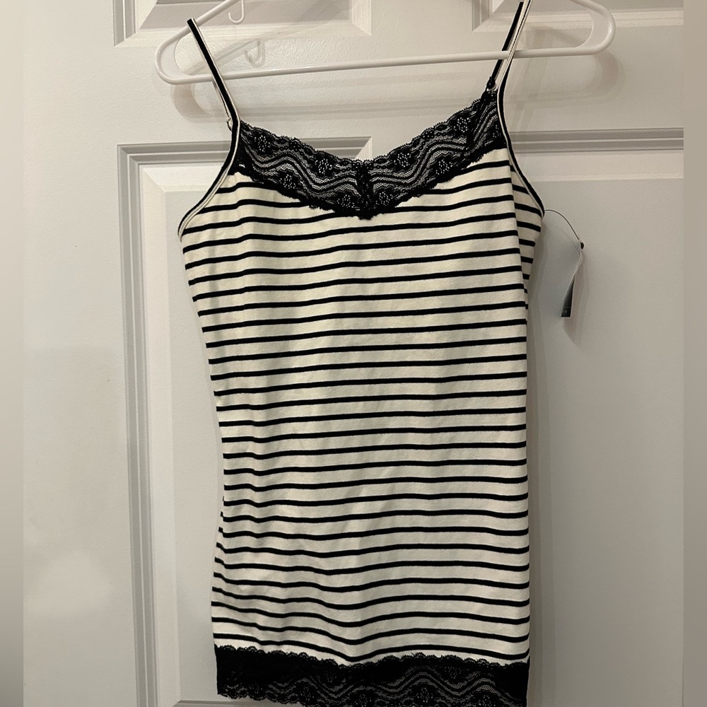 Express Striped Lace Cami NWT